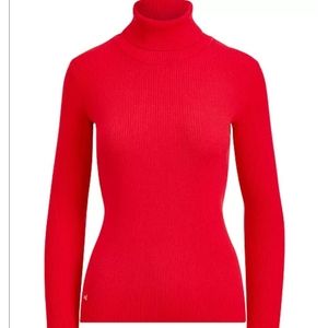 NWT Ribbed Turtleneck Sweater Lauren Ralph Lauren PS Red, New with tag